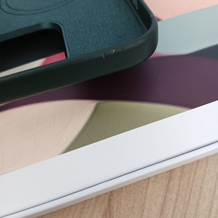 Чехол "vlp" Ecopelle Case с MagSafe для iPhone 15 Pro Max, темно-зеленый (Limited Edition) Фото 4