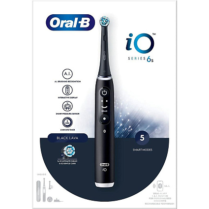 Электрическая зубная щетка Oral-B iO Series 6s, черный Фото 1