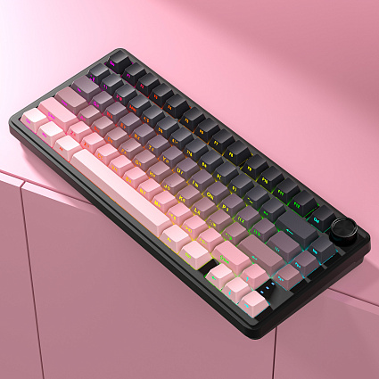 Беспроводная клавиатура CyberLynx RX75, Panda Silent Switch, розовый Фото 7