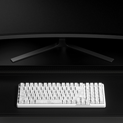 Беспроводная клавиатура Furycube K99 PRO ENG, Platinum Switch, белый Фото 3