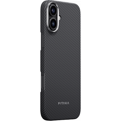 Чехол PITAKA Ultra-Slim Case для iPhone 16, черный/серый (KI1601A) Фото 3