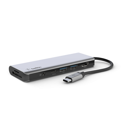 Док-станция Belkin CONNECT Usb-C 7-в-1, серый Фото 1