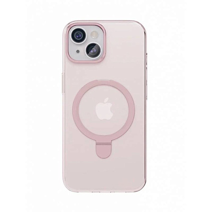 Чехол vlp Ring Case с MagSafe подставкой для iPhone 15 Pro, розовый Фото 1