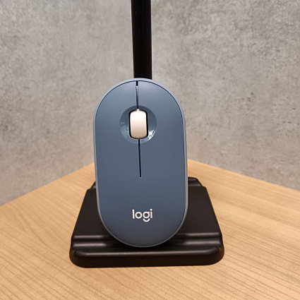 Беспроводная мышь Logitech Wireless 2 Pebble M350, голубой Фото 3