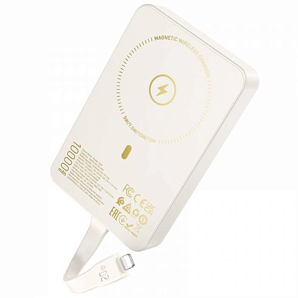 Внешний аккумулятор Hoco Q24 10000 mAh бежевый Фото 2