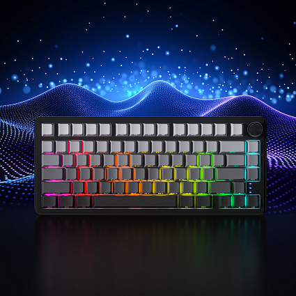 Беспроводная клавиатура CyberLynx RX75, Flow Blue Switch, серый Фото 8