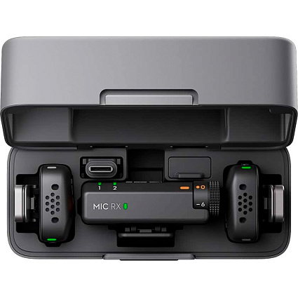 Комплект микрофонов DJI Mic mini (2 TX + 1 RX + зарядный кейс), черный Фото 6