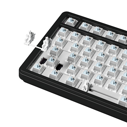 Беспроводная клавиатура CyberLynx RX75, Flow Blue Switch, серый Фото 22