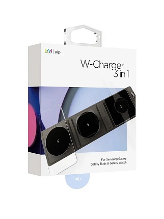 Беспроводное зарядное устройство VLP Wireless Charger 3in1 для Samsung, черный Фото 2