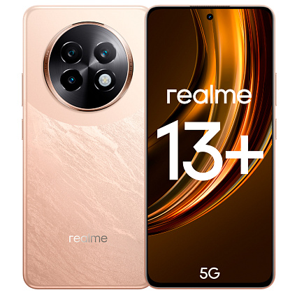 Смартфон Realme 13+ SIM + eSIM, 8 Гб RAM, 256 Гб, золотой (RU) Фото 1