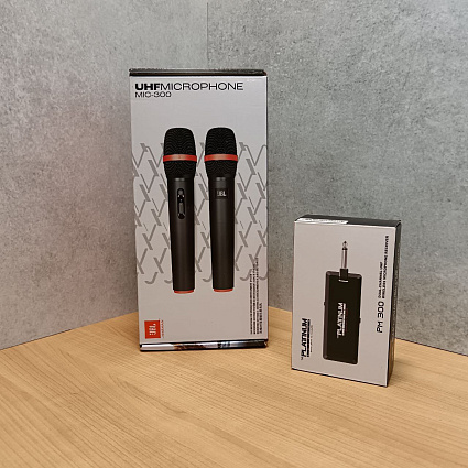 Микрофон JBL UHF Microphone MIC-300, черный (+Platinum Karaoke pm300 ресивер) Фото 2