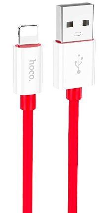 Кабель Hoco X87 Usb to Lightning 2.4A., 1м, красный Фото 2