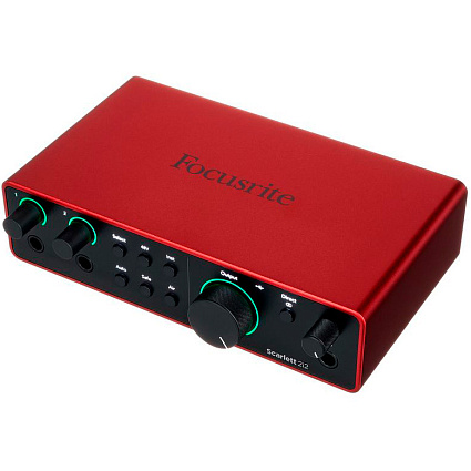 Внешняя звуковая карта Focusrite Scarlett 2i2 4th Gen, красный Фото 1