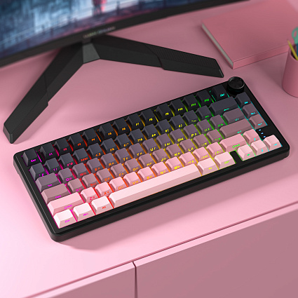 Беспроводная клавиатура CyberLynx RX75, Panda Silent Switch, розовый Фото 8
