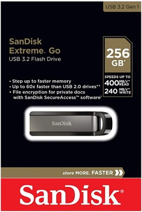 Флешка SanDisk Extreme Go 256ГБ, черный (SND-SDCZ810-256G) Фото 1