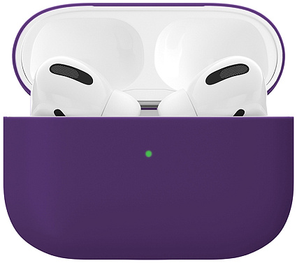 Чехол силиконовый VLP для Apple AirPods Pro, темно-фиолетовый Фото 1