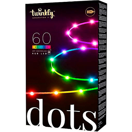 Гирлянда Twinkly Dots LED, 60 LED, RGB, Wi-Fi, USB Фото 1