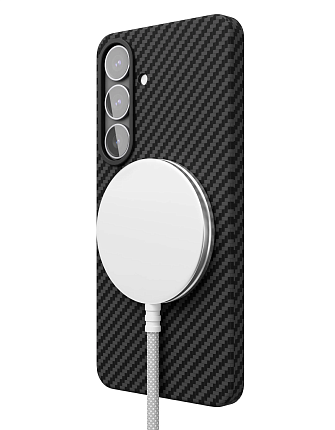 Чехол VLP Kevlar Case с MagSafe для Samsung S25, черный (1058048) Фото 4