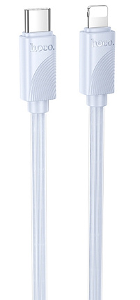 Кабель Hoco X114 Lightning to Usb-C 1m 27W, голубой Фото 1