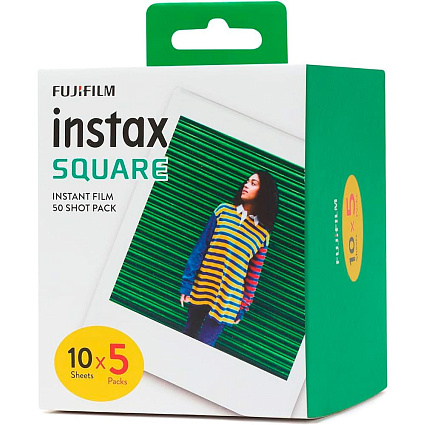 Фотобумага Fujifilm Instax Square Film (5 картриджей по 10 листов) Фото 1