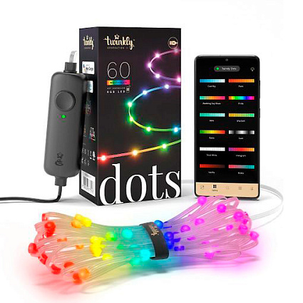 Гирлянда Twinkly Dots LED, 60 LED, RGB, Wi-Fi, USB Фото 2