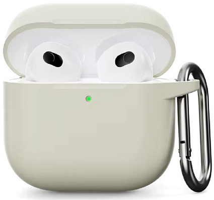 Силиконовый защитный чехол для AirPods 4, античный белый (Antique white) Фото 1