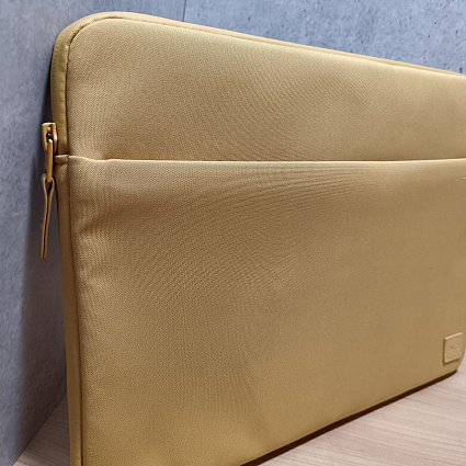 Чехол для ноутбука Uniq 14" Vienna RPET fabric Laptop sleeve (ShockSorb), желтый Фото 3