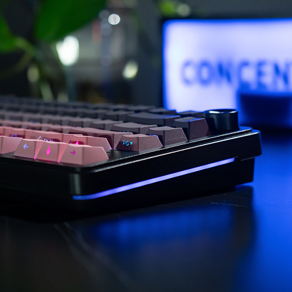 Беспроводная клавиатура CyberLynx RX75, Flow Blue Switch, розовый Фото 2