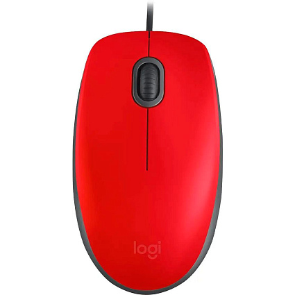 Проводная мышь Logitech M110 Silent, красный Фото 1