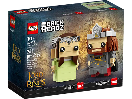 Конструктор LEGO BrickHeadz 40632 Арагорн и Арвен Фото 1