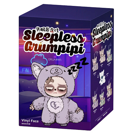 Коллекционная фигурка Grumpipi Sleepless Blind Box, Plush + Mini Keychain (Sleepless Series) Фото 1
