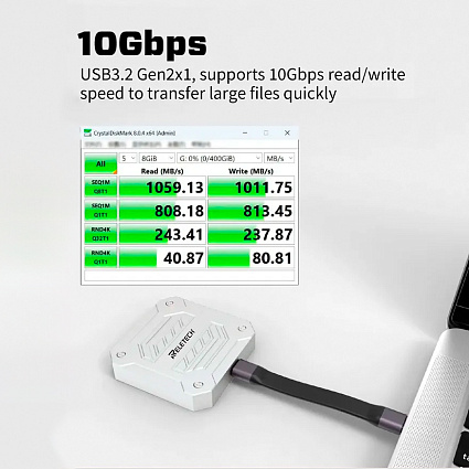 Внешний SSD Reletech Elite9 Pro Magnetic Portable 2 Тб, белый Фото 13