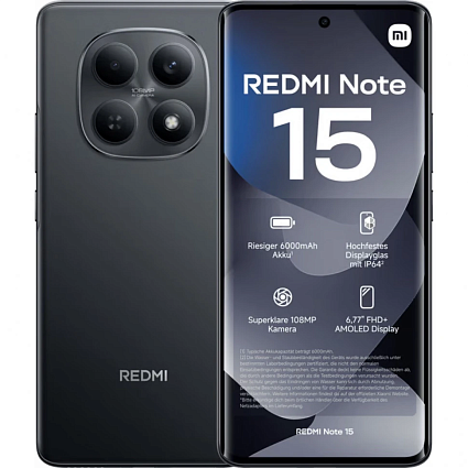 Смартфон Redmi Note 15 4G 8/128Гб, черный Фото 1
