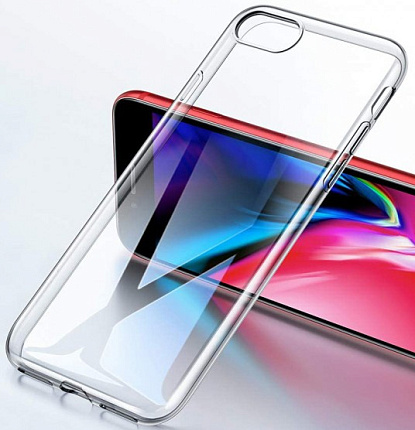 Чехол силиконовый для iPhone SE 2020 (прозрачный) Фото 1