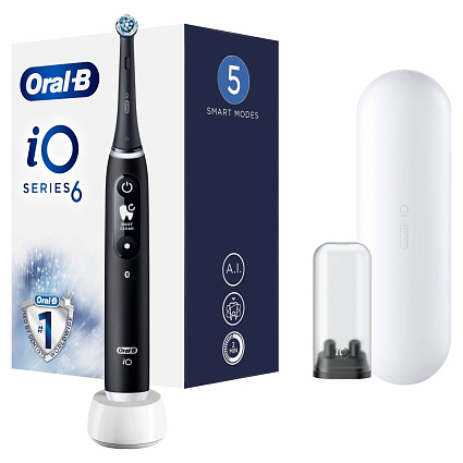 Электрическая зубная щетка Oral-B iO Series 6n, черный Фото 1