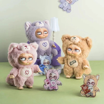 Коллекционная фигурка Grumpipi Sleepless Blind Box, Plush + Mini Keychain (Sleepless Series) Фото 3