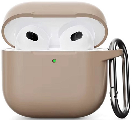 Силиконовый защитный чехол для AirPods 4, песочный (Sand power) Фото 1