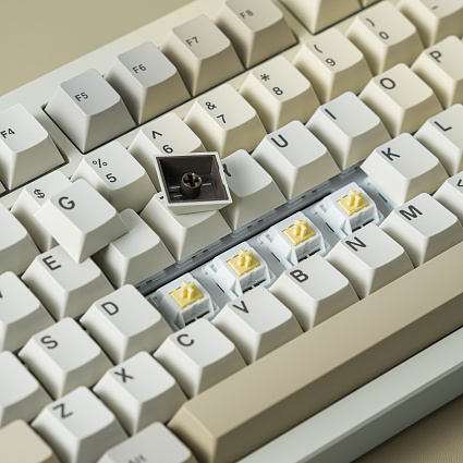 Беспроводная клавиатура CyberLynx F75 SE ENG, Platinum Switch, белый Фото 6