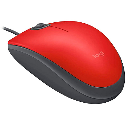 Проводная мышь Logitech M110 Silent, красный Фото 3