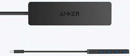 Адаптер Anker Ultra Slim 4 USB-A ANK-A7516016-BK, черный Фото 3