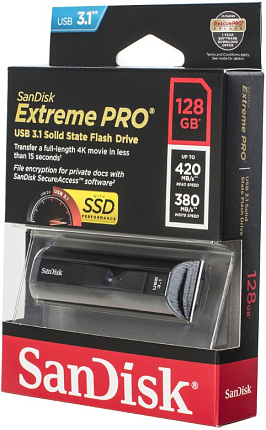 Флешка Sandisk Extreme Pro 128Гб, черный (SND-SDCZ880-128G) Фото 4