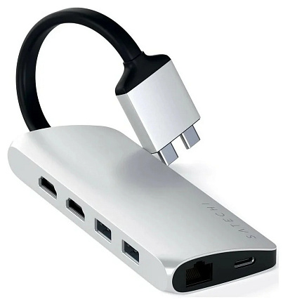 USB-концентратор Satechi Dual Multimedia Adapter (ST-TCDMMAS) Фото 2