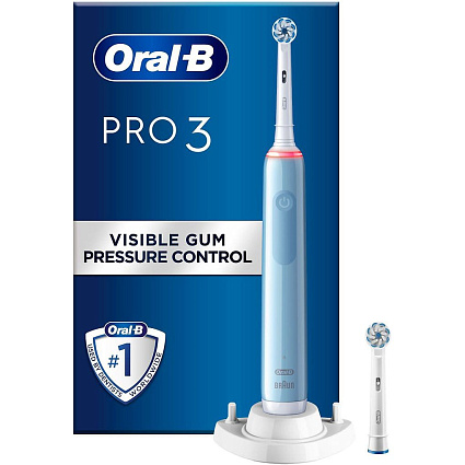 Электрическая зубная щетка Oral-B Pro 3 3200S, синий Фото 1