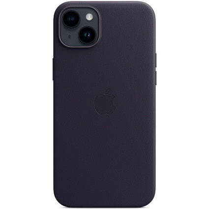 Чехол Apple iPhone 14 Plus Leather Case with MagSafe, «чернила» Фото 1