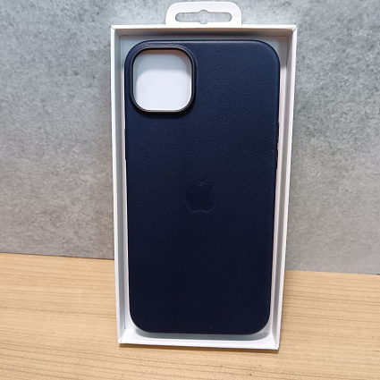 Чехол Apple iPhone 14 Plus Leather Case with MagSafe, «чернила» Фото 4