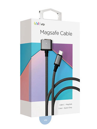 Дата-кабель VLP Cable USB C – MagSafe, 2.0м, серый космос Фото 2