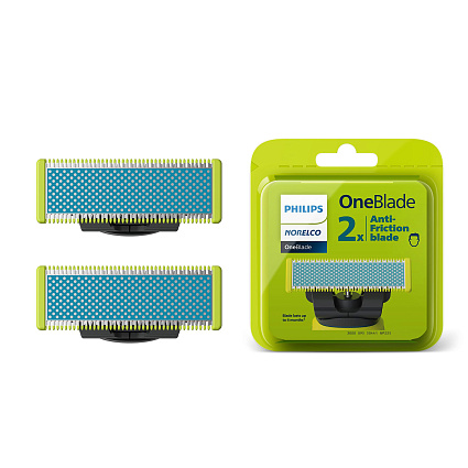 Сменное лезвие Philips OneBlade 2xAnti-Friction blade QP225/50, желтый Фото 1