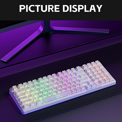 Беспроводная клавиатура Furycube K99 PRO ENG, Platinum Switch, белый Фото 4