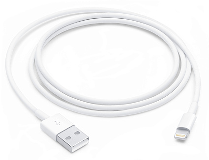 Кабель Apple Lightning - USB Cable, 1м, белый (MUQW3FE/A) Фото 1