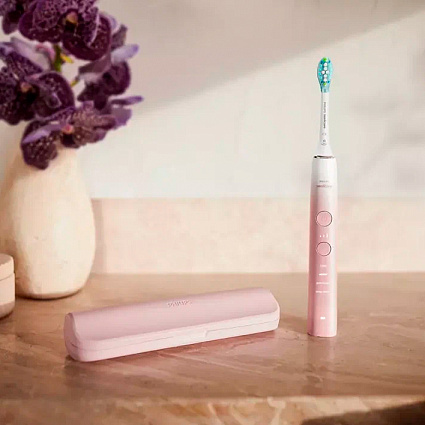 Электрическая зубная щетка Philips DiamondClean 9000 Series HX9911/84, специальная серия, розовый Фото 5